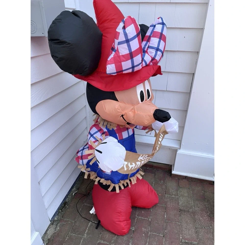4 FT Thanksgiving Inflatable Minnie Mouse Waterproof 4' Lighted  Blow, Fall Yard